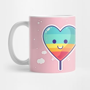 Love Heart Rainbow Pride Mug